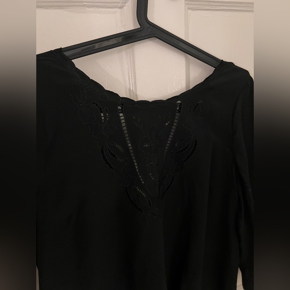 Sezane Silk Embroidered Top- Size 40/Medium